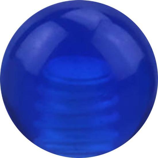 Star Piercing Micro Kugel dunkelblau transparent (ohne Messing, Chirurgenstahl 316L)