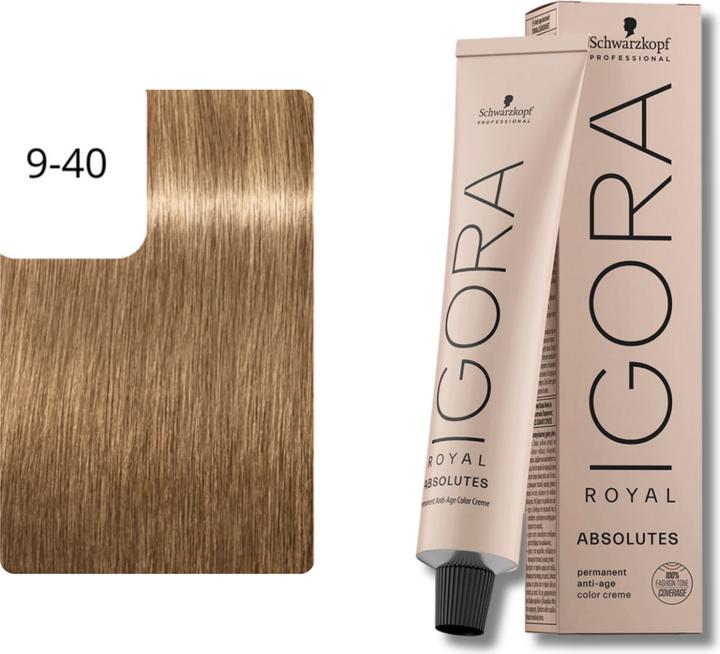 Image du produit Schwarzkopf Professional Igora Royal - 9-40 Beige blond extra clair naturel (Beige, Blond)