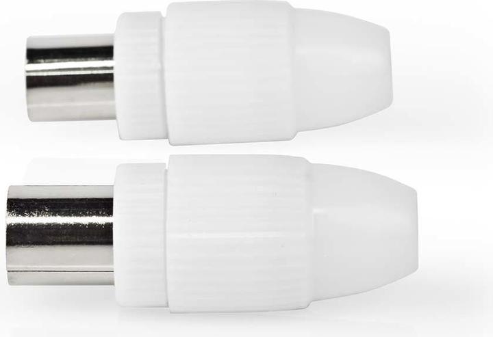 Actual product image Nedis Plug IEC (coaxial) Mach o + Socket - straight 2 ON (Antenna cable)
