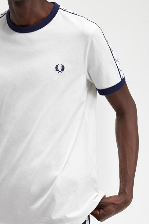 Produktbild Fred Perry T-Shirt mit kontrastfarbenen Bündchen und Streifen (XXL)