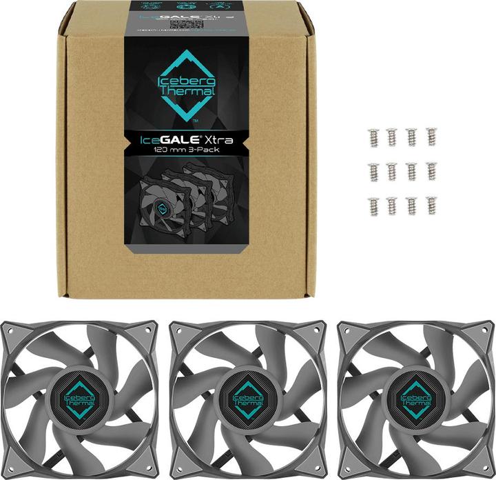 Actual product image Iceberg Thermal IceGALE Xtra - (120 mm, 3 x)