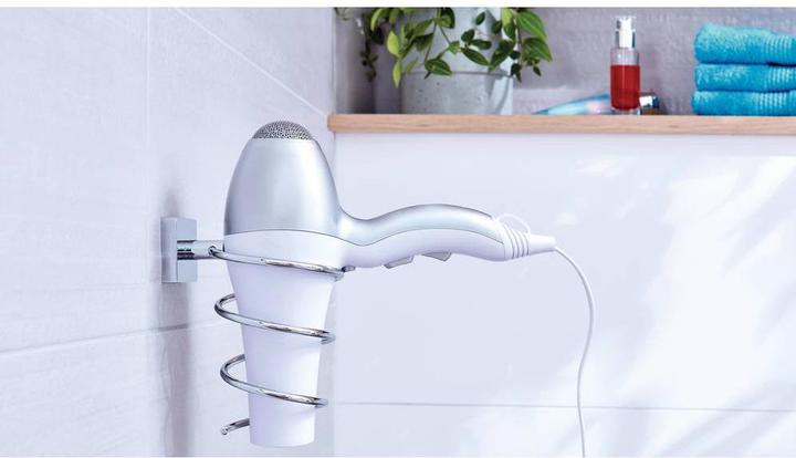 Actual product image tesa EKKRO hairdryer holder incl. adhesive solution without drilling