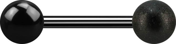 Star Piercing Barbell schwarz mit Kugel und Kugel gesprenkelt (Chirurgenstahl 316L)