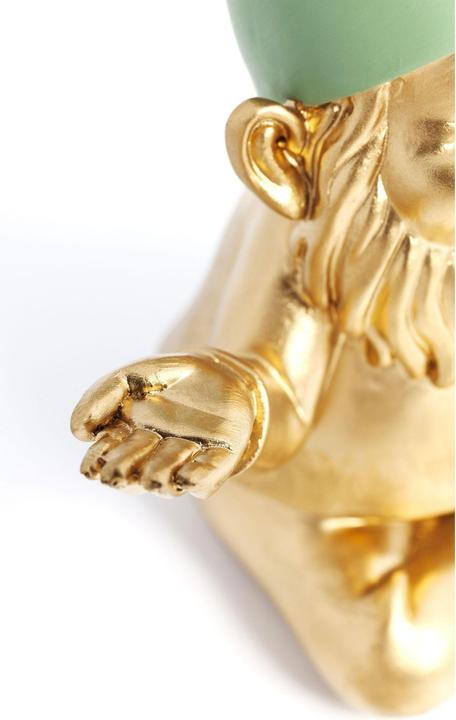 Immagine prodotto Kare Design Figura deco meditazione nana meditazione oro verde 19cm (22 x 12 x 18 cm)
