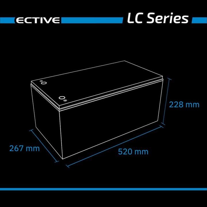 Image du produit Ective LC 200L 12V LiFePO4 Pile d'alimentation au lithium 200 Ah (12 V, 200 Ah)