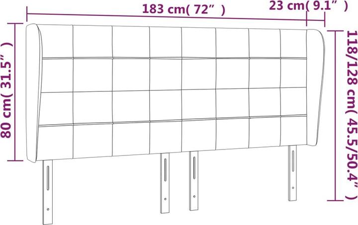 Actual product image VidaXL Kataleya (183 x 23 x 128 cm)