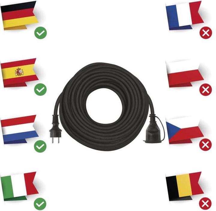 Image du produit Emos Rallonge | SCHUKO IP44 1,5 mm 30 m (30 m)