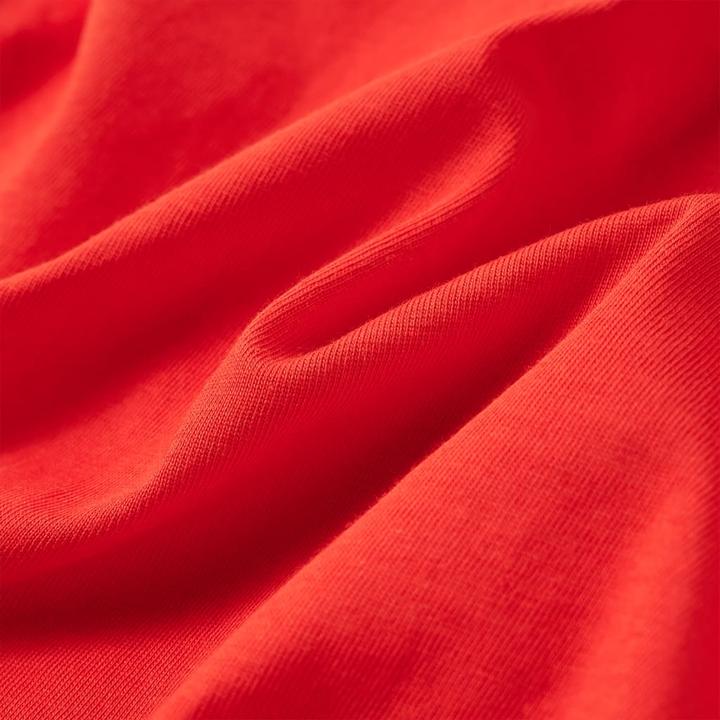 Actual product image VidaXL Children's long-sleeved shirt red 116,Material: 100 % cotton,Colour (116)