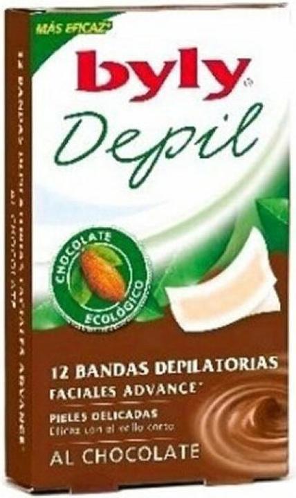 Actual product image Byly DEPIL bandas faciales chocolate 12 uds (12 x)