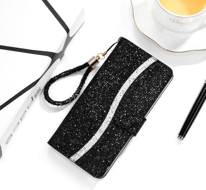 Image du produit MU Style Housse en cuir pailleté à rayures (Apple iPhone 7, Apple iPhone SE (3ème génération), Apple iPhone 8, Apple iPhone SE (2ème génération))