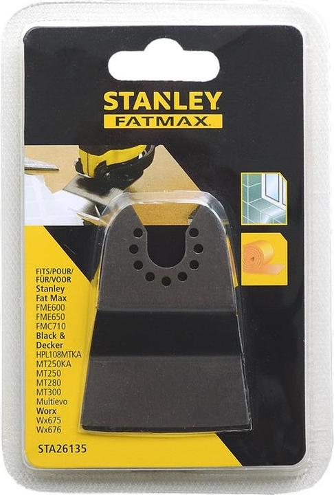 Produktbild Stanley Multi-Tool Stahlspachtel fest 52x26mm, zum Entfernen z.B. von Klebstoffresten, Teppichboden, Fliesen (5.20 cm)