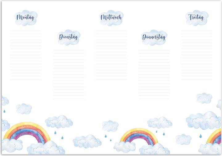 Actual product image Rnk Publisher Paper pad "Rainbow", blank