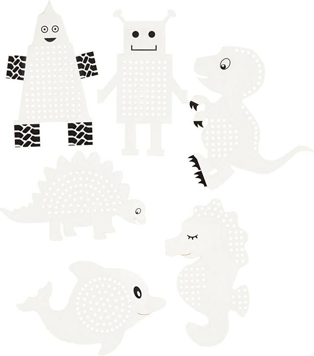 Produktbild Creativ Company Borduurfiguren Dieren en Robots, 18dlg.