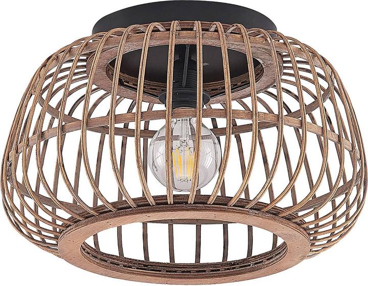 Image du produit Lindby Bominio plafonnier en rotin, 40 cm (E27)