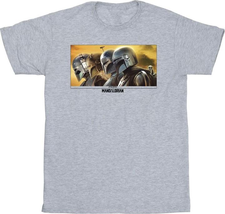 Actual product image Star Wars Mens The Mandalorian Painted Group T-Shirt (3XL)