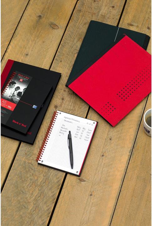 Image du produit Oxford Black 'n Red (A4, Quadrillé, Couverture rigide)