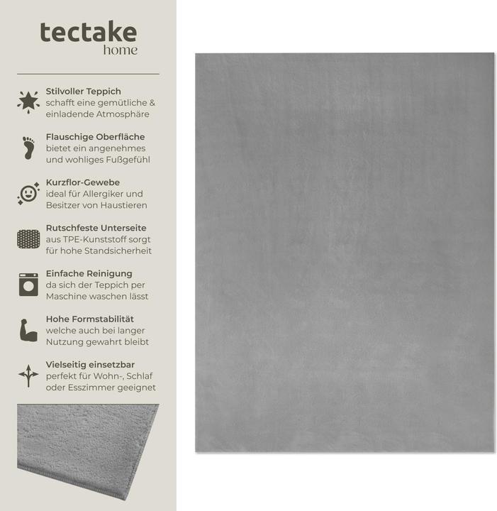 Immagine prodotto tectake Tappeto a pelo corto Soft Zone (120 x 170 cm)