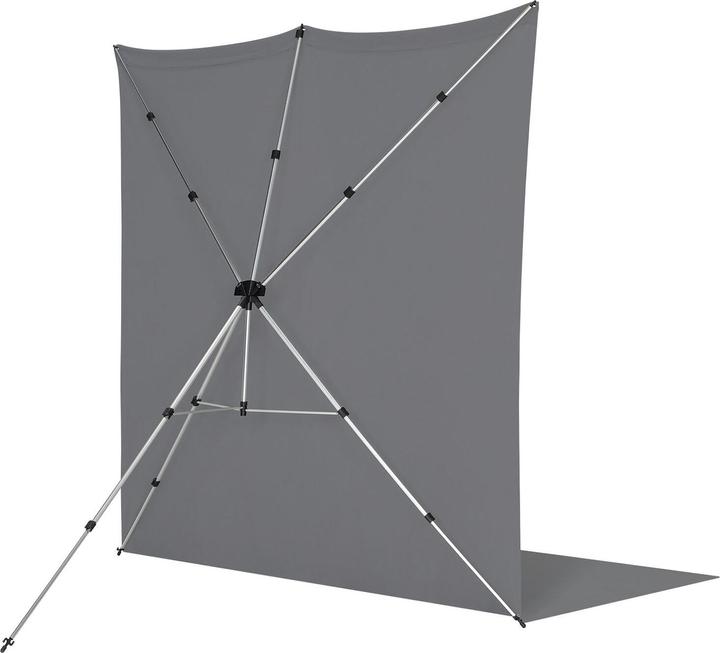Produktbild Westcott X-Drop Pro - Neutral Gray (8' x 13') Wrinkle-Resistant Backdrop Kit, 2.4x4 m (240 cm, 400 cm)