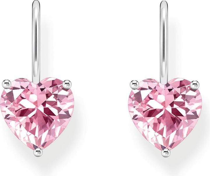 Produktbild Thomas Sabo Ohrhänger mit pinkfarbenem Zirkonia-Herz Silber (925er Silber)