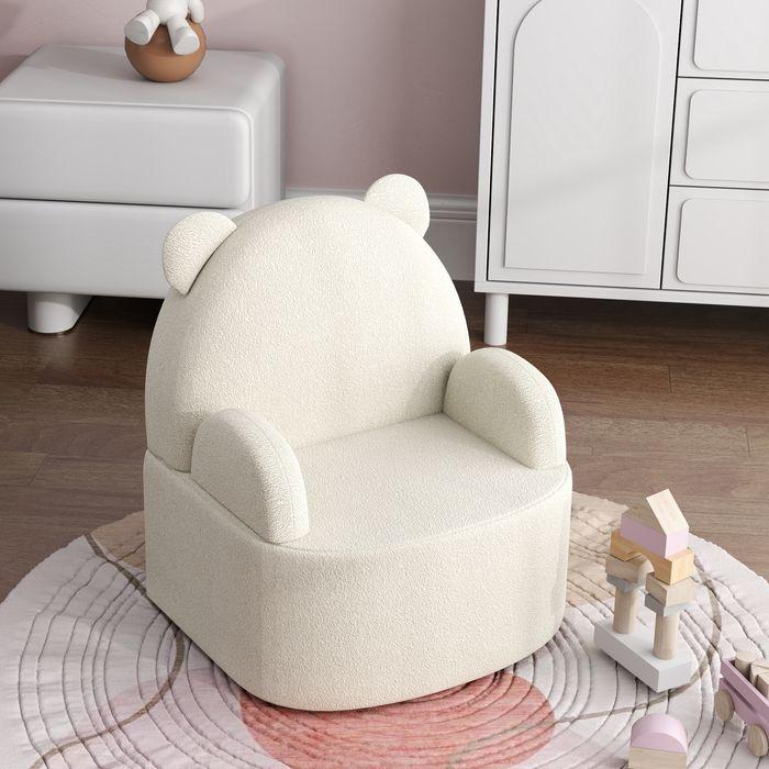 Produktbild Swisshandel24 Kindersessel, Kindersofa, Teddyfleece, Bärenform, 1,5-3 Jahre, Beige (Kindersessel)