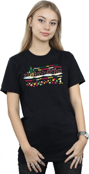 Immagine prodotto Elf Candy Cane Forest Maglietta Ampia Donna (3XL)