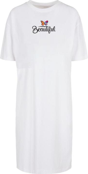 Merchcode Ladies Frida Kahlo - Beautiful butterfly Organic Oversized Slit Tee Dress - 119487
