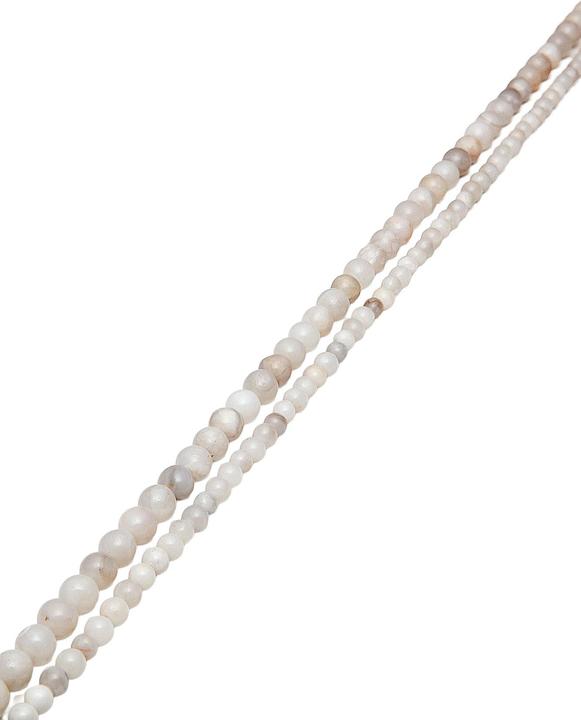 Actual product image Leyda Polished Beige Crazy Lace Agate Strand