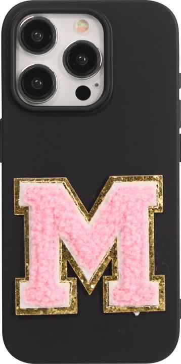 Image du produit PhoneLook Autocollant sticker pour téléphone/tablette/ordinateur brodé en 3D rose Lettre M