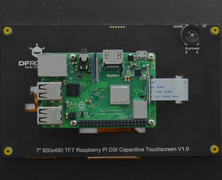 Image du produit DFRobot Écran tactile capacitif 7 pouces pour Raspberry Pi, interface DSI, 800×480