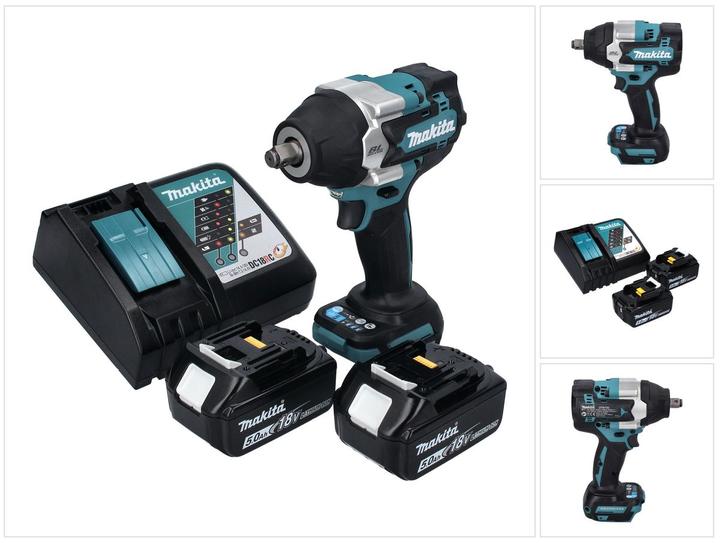 Immagine prodotto Makita DTW 700 RT Avvitatore a impulsi a batteria 18 V 700 Nm 1/2" XPT Brushless + 2x batteria 5.0 Ah + (Batteria ricaricabile)