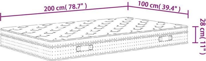 Immagine prodotto VidaXL Jerrilyn (100 x 200 cm, Nucleo della molla)