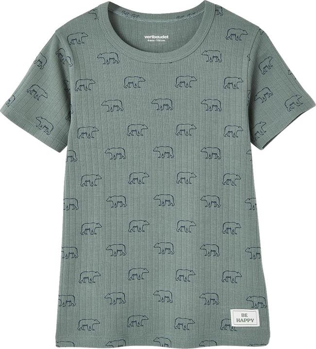 Actual product image Vertbaudet 3-pack of boys' ribbed T-shirts, bears (86, pack of 3)