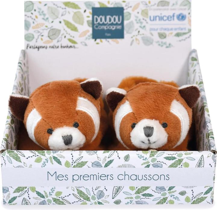 Actual product image Doudou et Compagnie Unicef Footies with Rattle Red Panda 0-6M