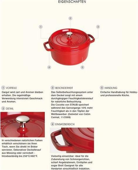 Actual product image Staub La Cocotte (24 cm, Casserole + Stewpot, Cast iron)