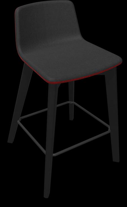 Black, red melange, Ash stained black