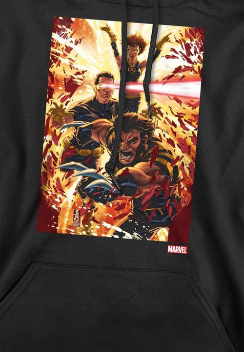 Actual product image Mens X-Men Wolverine Cyclops Jean Grey Hoodie (S)