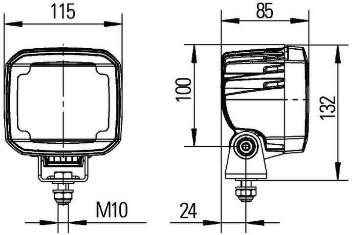 Produktbild Hella Arbeitsscheinwerfer LED Ultra Beam 2000lm 12/24V Anbau Nahfeldauslechtung