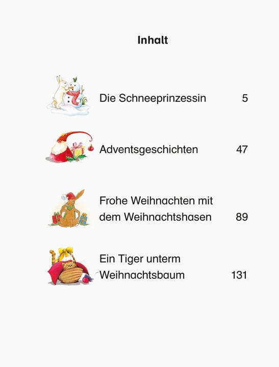 Immagine prodotto Ravensburger Die allerschönsten Weihnachtsgeschichten für Erstleser (Tedesco, Broska Elke, Betina Gotzen-Beek, Allerta Giuditta, Doris Arend, Maya di Uccello, Lila L. Leiber, Ingrid Uebe, 2017)