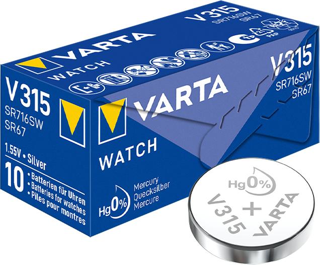 Actual product image Varta Watch V315 (10 pcs., SR67, 20 mAh)