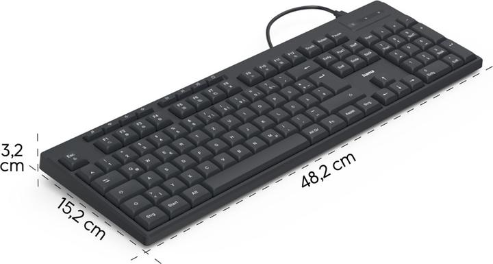 Actual product image Hama 173052 Keyboard CK-200, DE Black (DE, Cable)