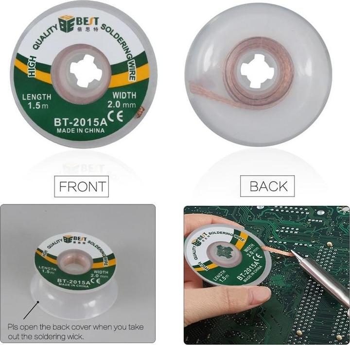 Produktbild Best Entlötdraht aus Kupferlegierung 2,0 mm x 1,5 m