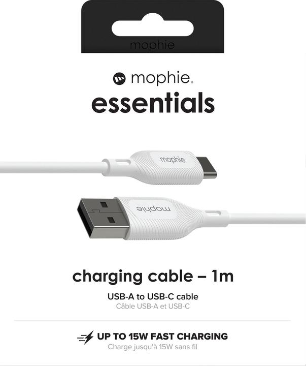 Image du produit Zagg Mophie Charge Essentials Câble USB-A - USB-C 1m - Blanc (1 m, USB 2.0)