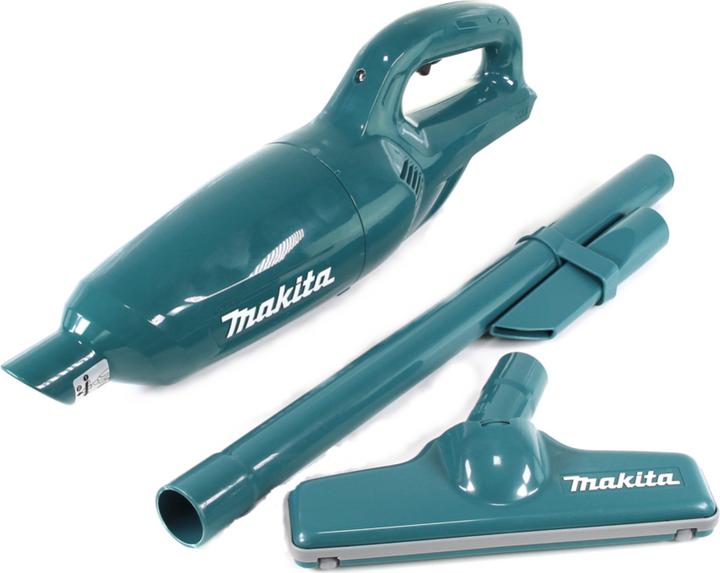Actual product image Makita CL 106 FDZ 10.8V Li-ion battery hoover green solo incl. nozzles without battery & charger