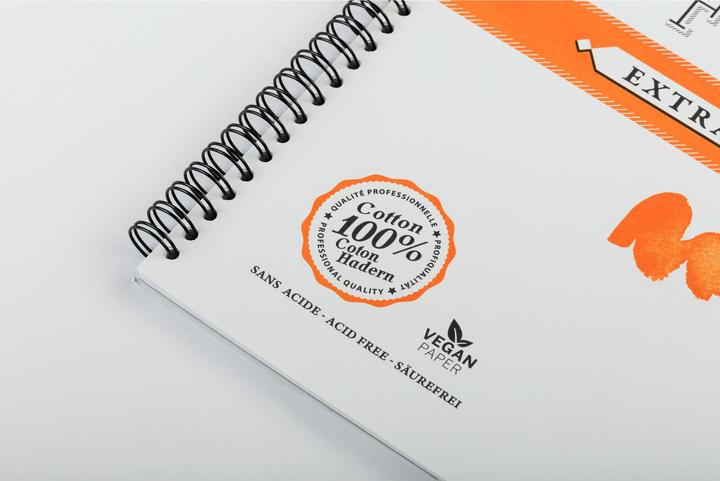 Immagine prodotto Clairefontaine Fontaine, Aquarellpapier extraweiss satiniert/hot pressed, Spiralblock 12 Bogen 300g 30x40 cm - (108 x)