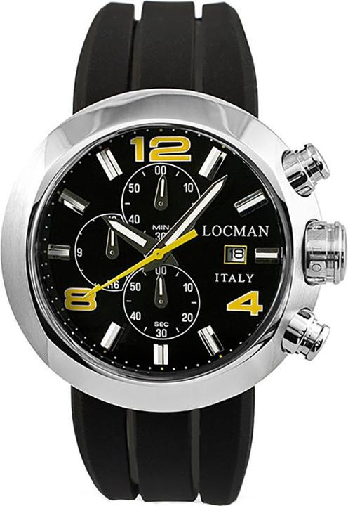 Immagine prodotto Locman Orologio da uomo Italia Cronografo Change nero giallo Ref. 0420 (Cronografo, 46 mm)