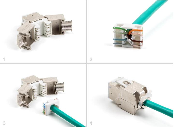 Image du produit Delock Keystone Modul RJ45 Buchse zu LSA Cat.6A werkzeugfrei (Module Keystone)