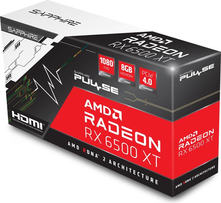 Actual product image Sapphire Pulse Radeon RX 6500 XT OC (8 GB)