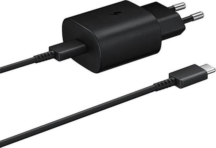 Samsung EP-TA800EBE + EP-DA705BBE 25W Travel Charger + USB-C/USB-C Data Cable Black (OOB Bulk) (25 W)
