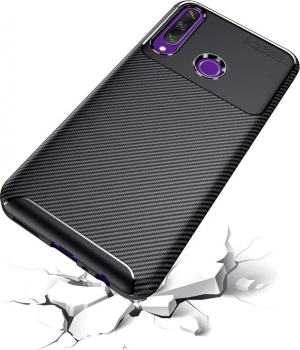 Immagine prodotto Screenguard Custodia TPU Huawei Y6p Cover Carbon Design (Huawei Y6p)