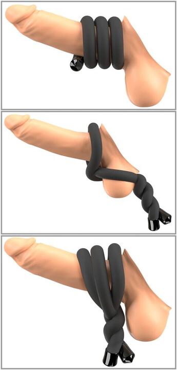 Actual product image Bad Kitty bendable cock & ball ring (1.30 cm)